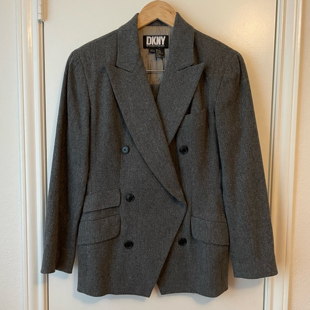 Vintage DKNY Wool-Blend Skirt Suit